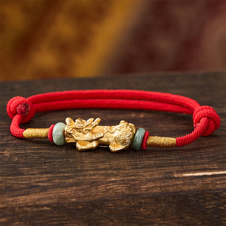 Buddha Stones Copper Pi Xiu Wealth Red String Bracelet - image 2
