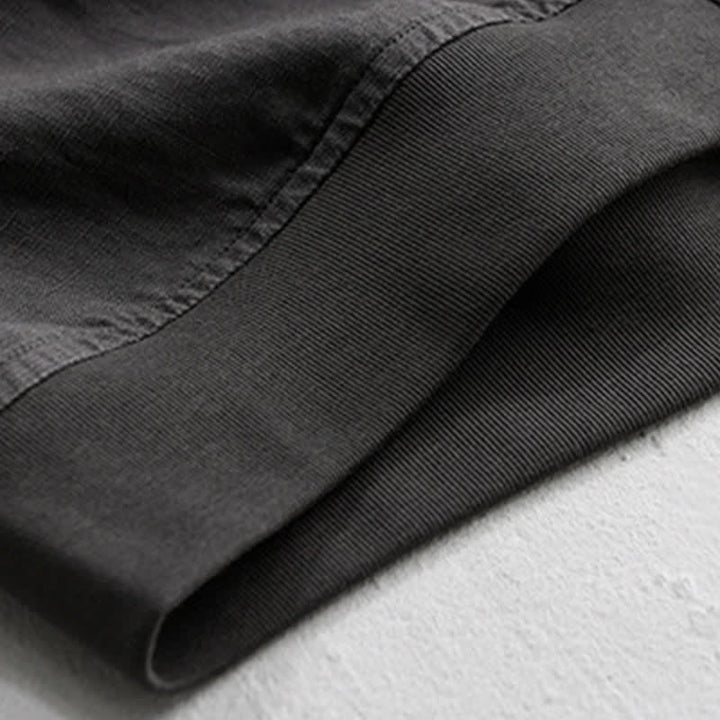 Buddha Stones Summer Casual Minimalist Button-Up Stand Collar Solid Men's Short Sleeve Shirts - image 9