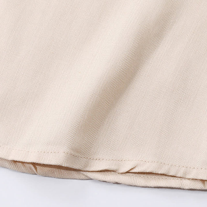 Buddha Stones 2Pcs Spring Summer Casual Minimalist Button-Up Shirt Drawstring Pants Solid Men's Meditation Cloth With Pockets - image 10