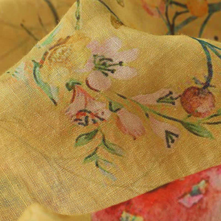 Buddha Stones Summer Tang Style Vintage Frog Button Orchid Floral Women's Sleeveless Shirts Tank Top - image 29