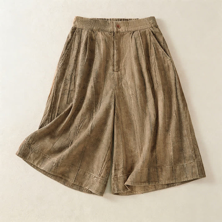 Buddha Stones Summer Casual Minimalist Solid Women's Shorts With Pocket - BurlyWood - US8-10, UK/AU12-14, EU40-42 (2XL) - image 0