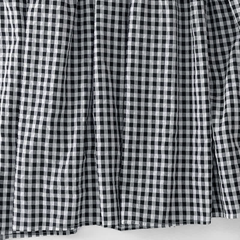 Buddha Stones Summer Vintage Plaid V-Neck Women's Short Sleeve Dress With Pocket - image 12