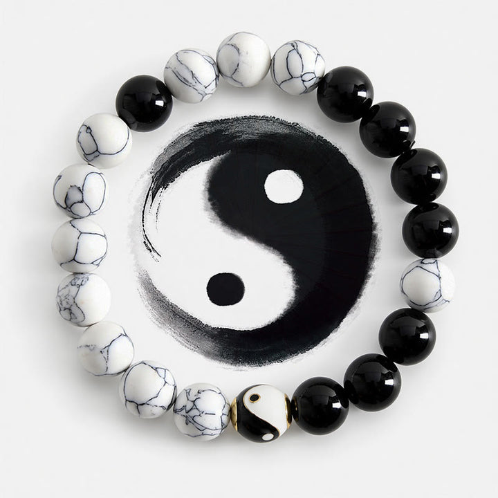 Buddha Stones Copper Yin Yang Balance Tibetan Round Bracelet - Yin Yang(Balance ♥ Harmony) - image 0