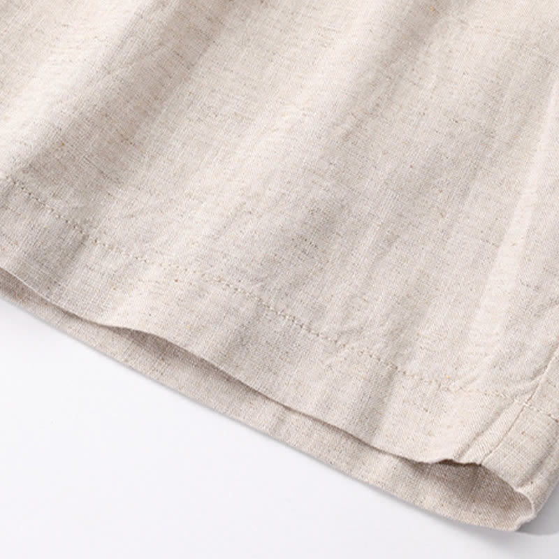 Buddha Stones Summer Casual Minimalist Solid Zipper Design Men's Shorts With Pockets - image 12