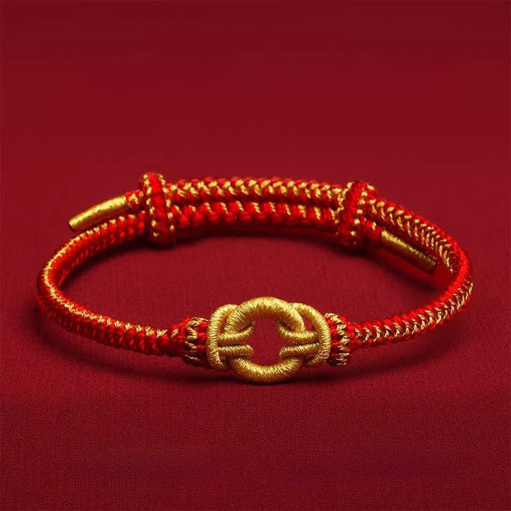 Buddha Stones Red String Chinese Zodiac Luck Braided Knot Bracelet - General - Wrist Circumference: 14–20 cm - image 1