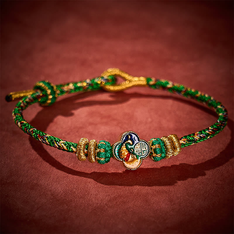 Buddha Stones Hand-Woven Koi Fish Fu Character Success Rope Bracelet - image 13