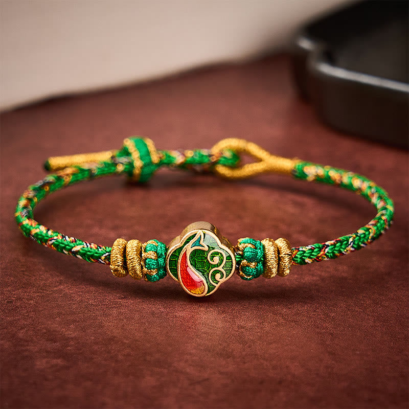 Buddha Stones Hand-Woven String Koi Fish Success Rope Bracelet - image 3