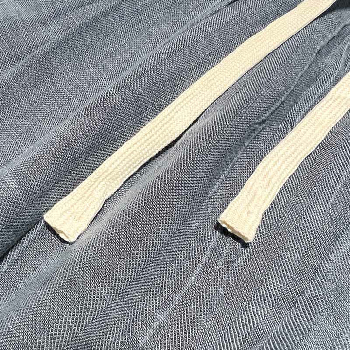 Buddha Stones Summer Casual Drawstring Solid Elastic Waist Men's Shorts With Pockets - image 10