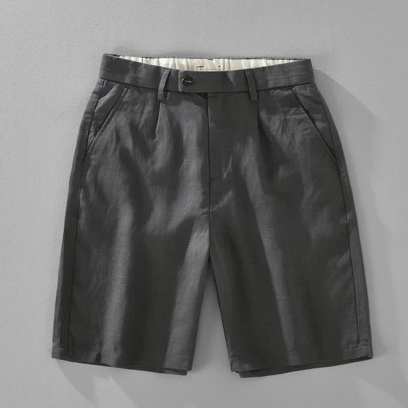 Buddha Stones Summer Casual Minimalist Button-Up Zipper Solid Men's Shorts With Pockets - DarkSlateGray - US/UK/AU42，EU52 (3XL) - image 14