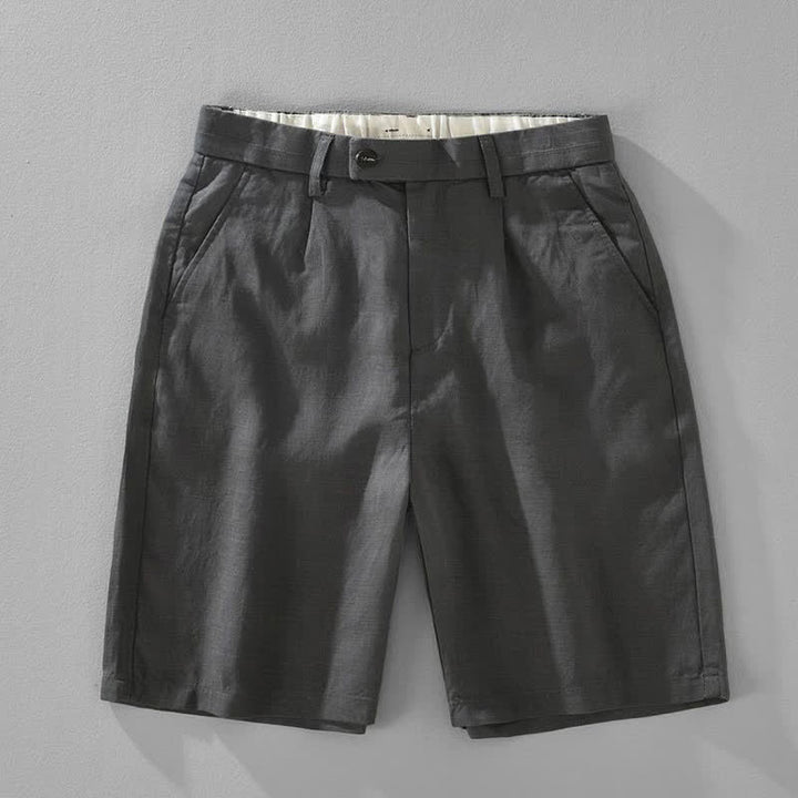 Buddha Stones Summer Casual Minimalist Button-Up Zipper Solid Men's Shorts With Pockets - DarkSlateGray - US/UK/AU42，EU52 (3XL) - image 14
