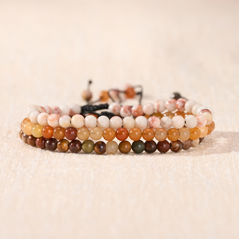 Buddha Stones 3pcs "Align with Good Fortune" Yellow Aventurine Lucky Bracelet Includes Gift Message Card - image 2
