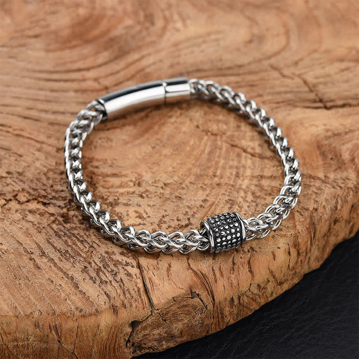 Buddha Stones Titanium Steel Braided Chain Strengthen Bracelet - Titanium Steel(Strengthen ♥ Stimulation) - image 0