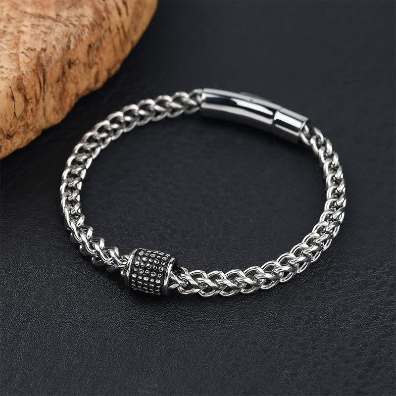 Buddha Stones Titanium Steel Braided Chain Strengthen Bracelet - image 2
