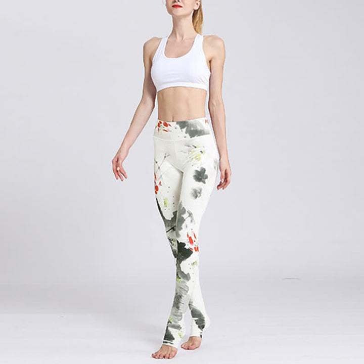 Buddha Stones Lotus Flower Print Design Pants Sports Fitness Yoga Leggings Women's Yoga Pants - image 28