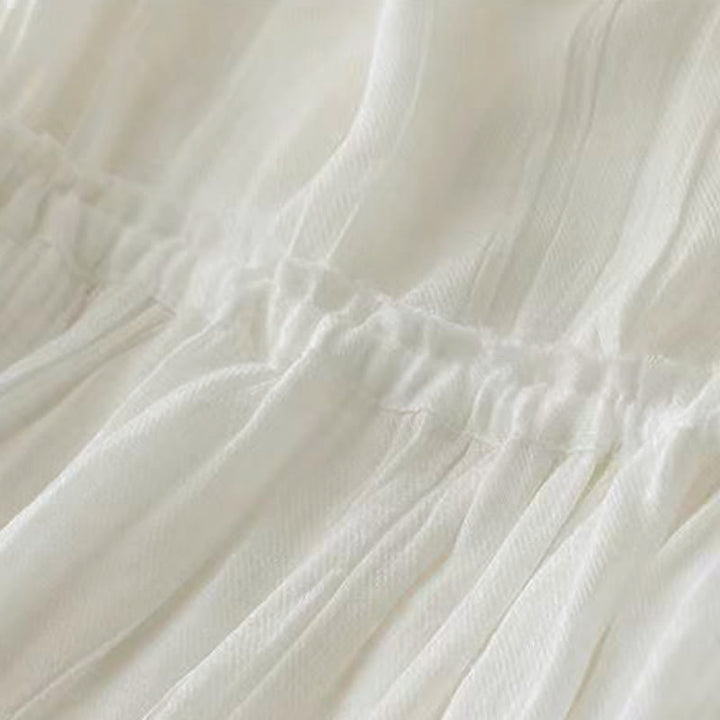 Buddha Stones Casual Plain Handmade Drawstring Waist Midi Dress Sleeveless Dress With Pockets - image 10