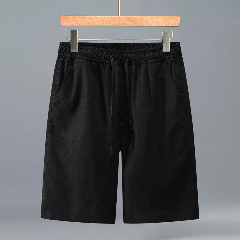 Buddha Stones Summer Casual Minimalist Drawstring Solid Men's Shorts With Pocket - Black - US/UK/AU42，EU52 (3XL) - image 13