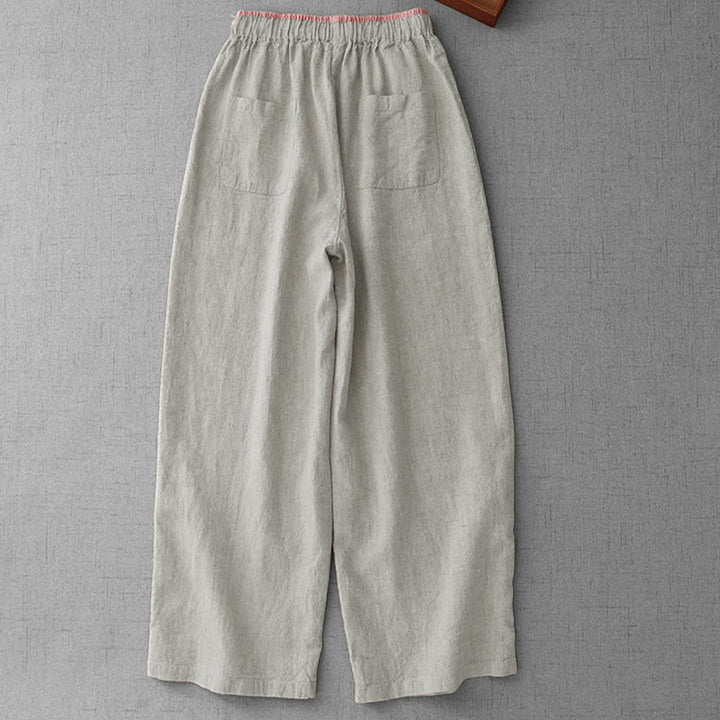 Buddha Stones Casual Daily Drawstring Simple Design Women's Pants With Pockets - image 1