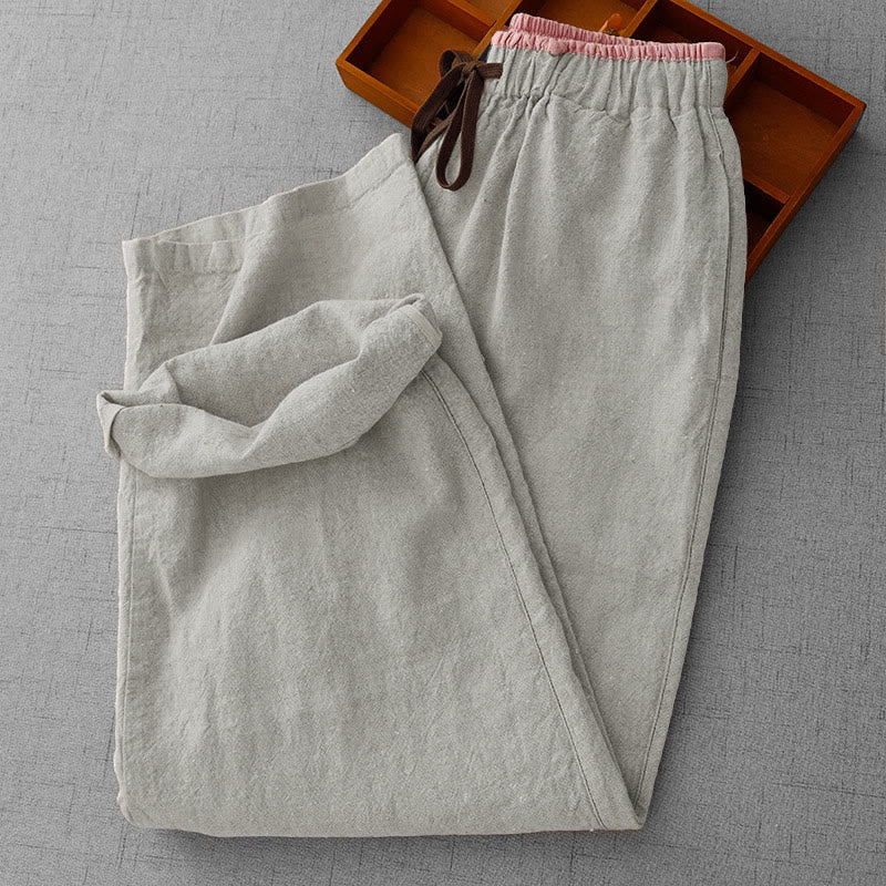 Buddha Stones Casual Daily Drawstring Simple Design Women's Pants With Pockets - image 2