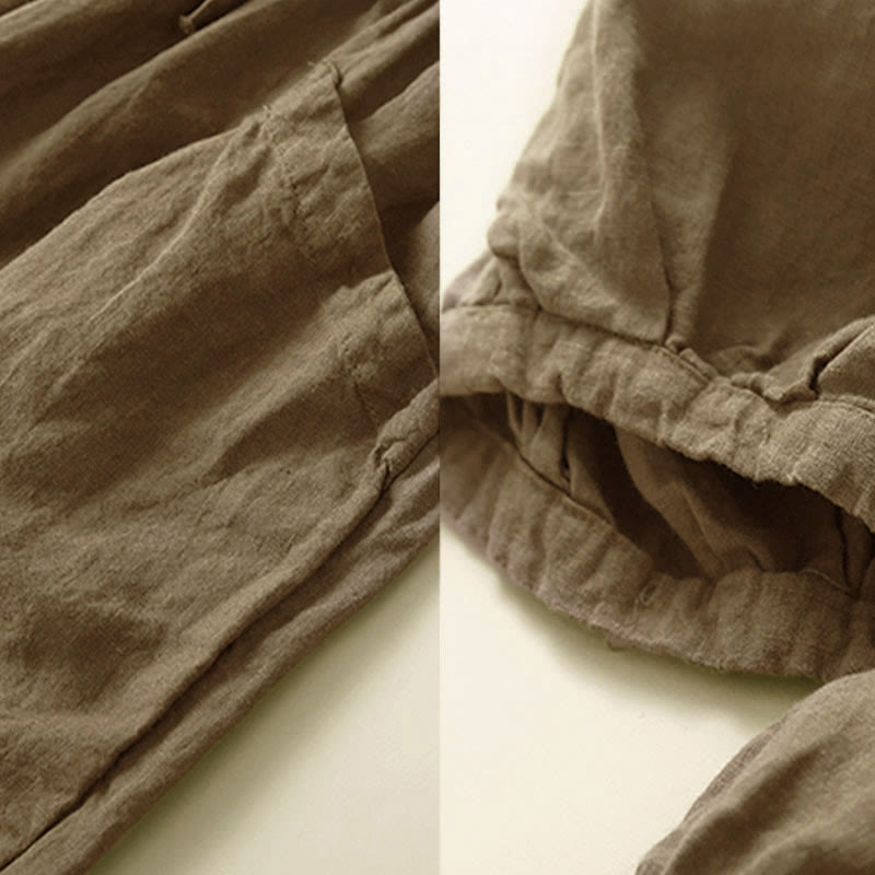 Buddha Stones Commute Women's Plain Harem Capri Pants With Pockets - image 4