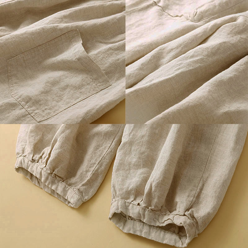 Buddha Stones Commute Women's Plain Harem Capri Pants With Pockets - image 15