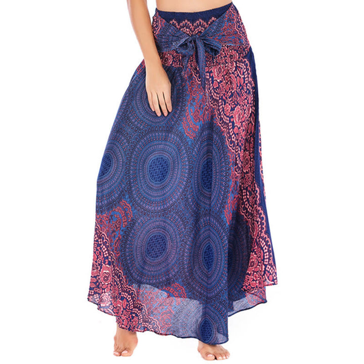 Buddha Stones Two Style Wear Bohemian Compass Rose Flower Lace-up Skirt Dress - MediumPurple - US4-12，UK/AU8-16，EU36-44 (F) - image 9