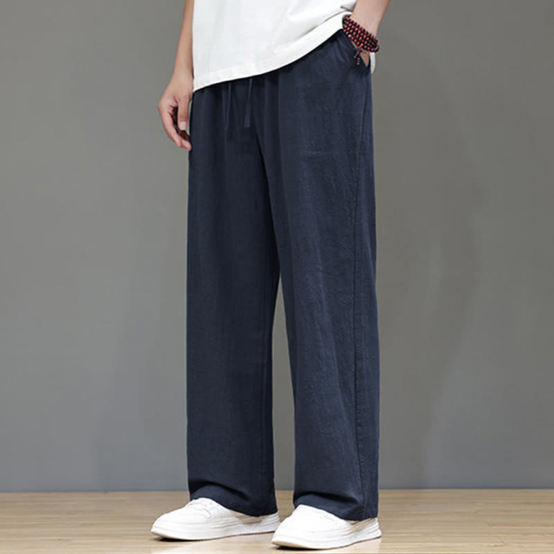 Buddha Stones Summer Men's Straight Leg Pants With Pockets - image 4