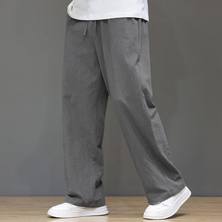 Buddha Stones Summer Men's Straight Leg Pants With Pockets - Gray - US/UK/AU46，EU56 (5XL) - image 19