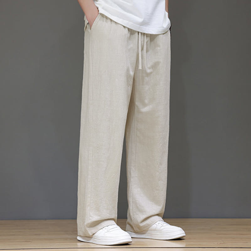 Buddha Stones Summer Men's Straight Leg Pants With Pockets - image 13