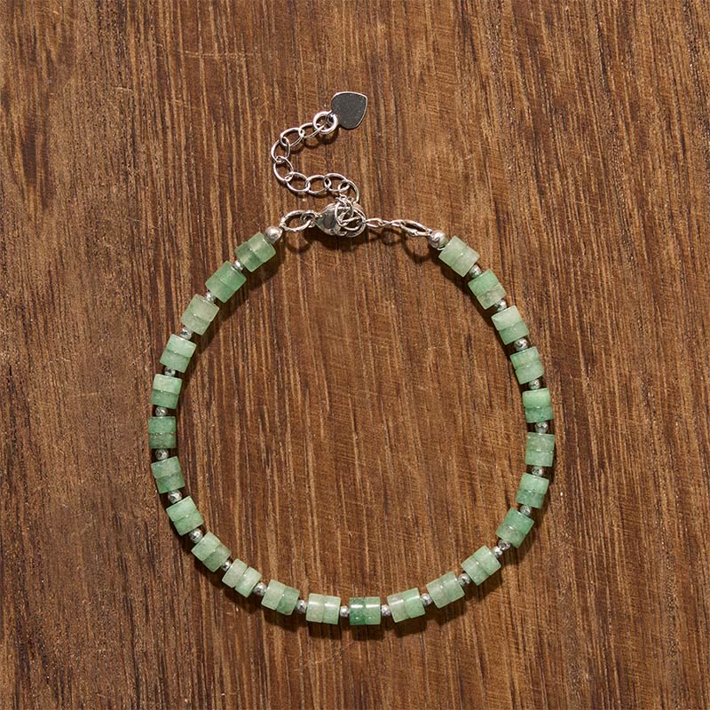 Buddha Stones Amethyst Tiger's Eye Rose Quartz Blue Spot Jasper Black Obsidian Calm Flat Bead Bracelet - image 26