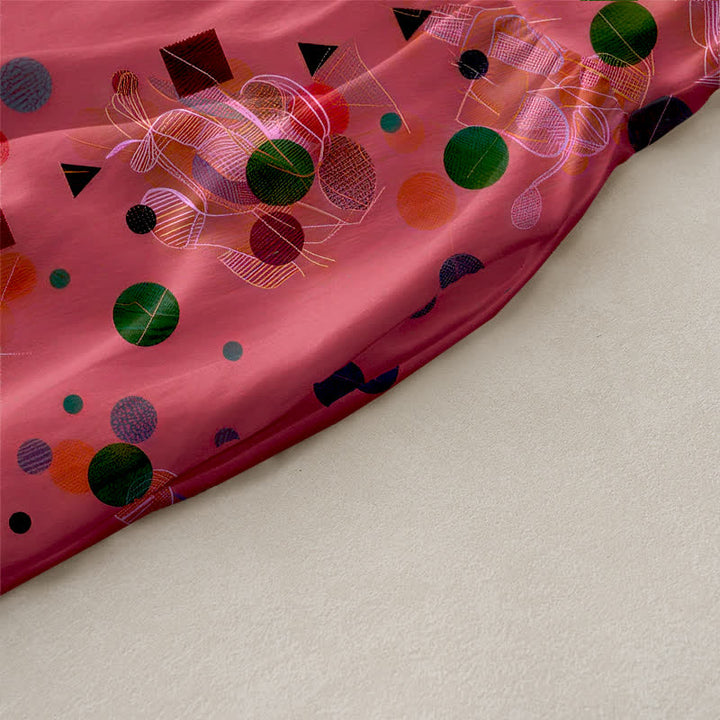 Buddha Stones Summer Casual Playful Geometric Dots Pattern Women's Summer Sleeveless Midi Dress With Pockets - image 2