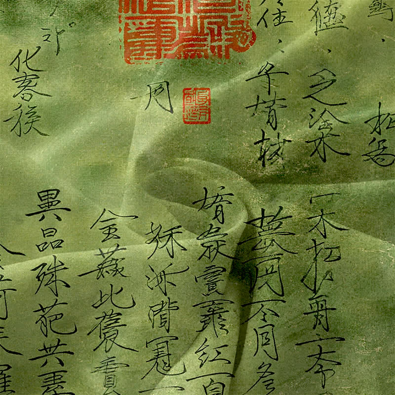 Buddha Stones Summer Casual Chinese Calligraphy Seal Pattern Women's Summer Sleeveless Midi Dress With Pockets - image 3