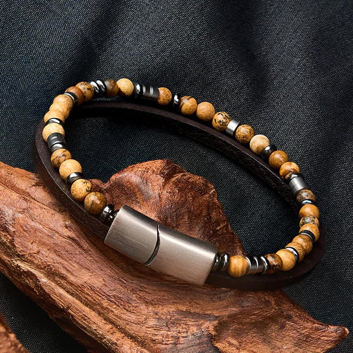 Buddha Stones Lapis Lazuli Truth Double Wrap Leather Bracelet - image 27