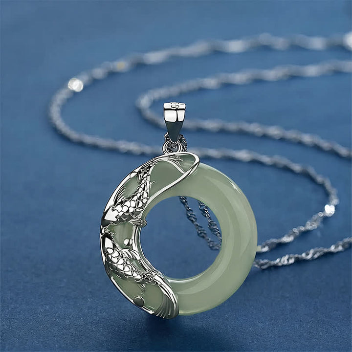 Buddha Stones Natural White Jade Koi Lucky Necklace - Jade(Luck♥Protection) - image 14