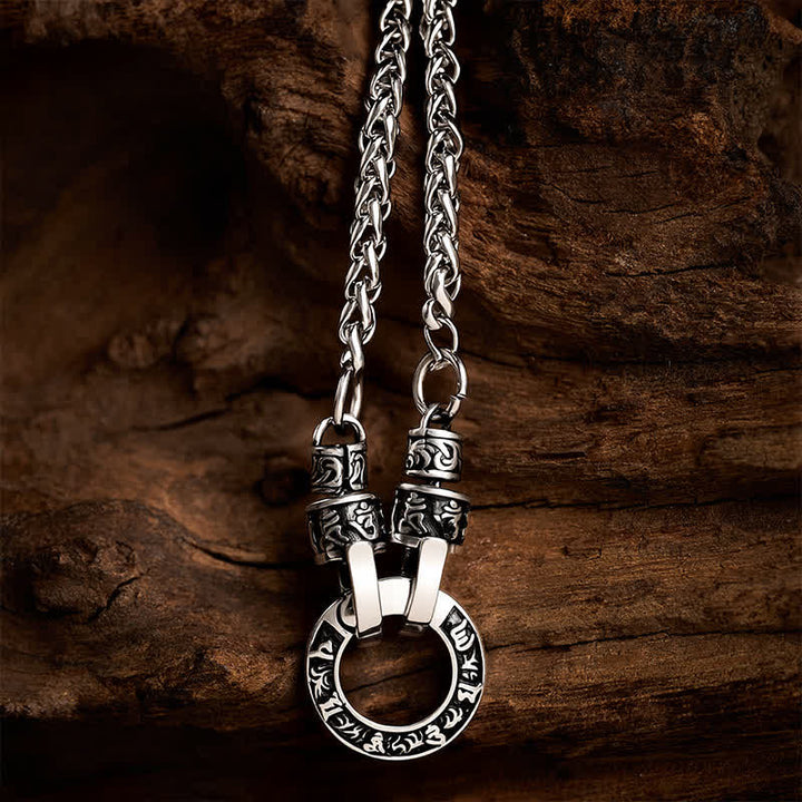 Buddha Stones Copper Om Mani Padme Hum Grounding Chain Necklace - Om Mani Padme Hum(Love ♥ Wisdom) - image 0
