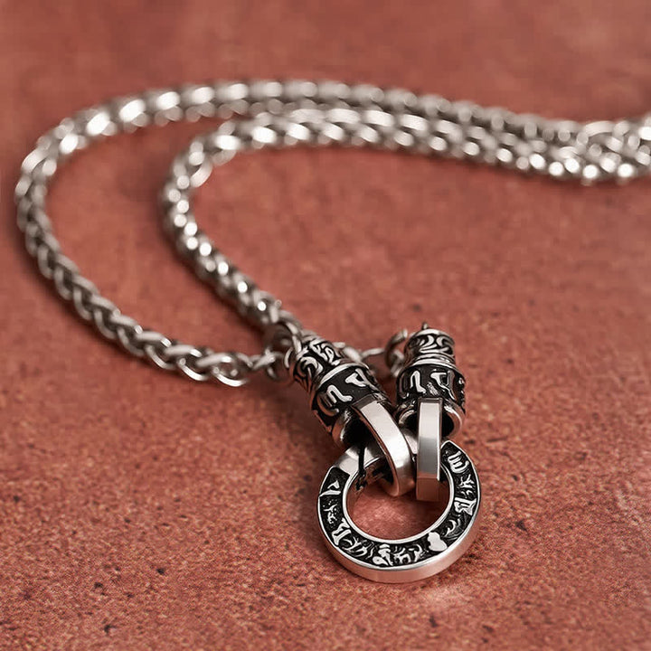 Buddha Stones Copper Om Mani Padme Hum Grounding Chain Necklace - image 3
