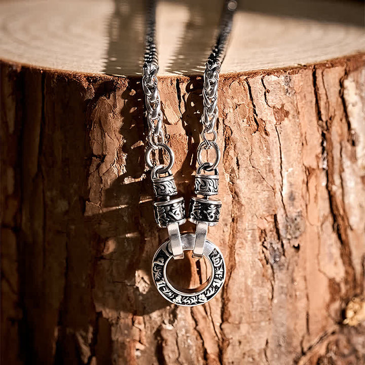 Buddha Stones Copper Om Mani Padme Hum Grounding Chain Necklace - image 2