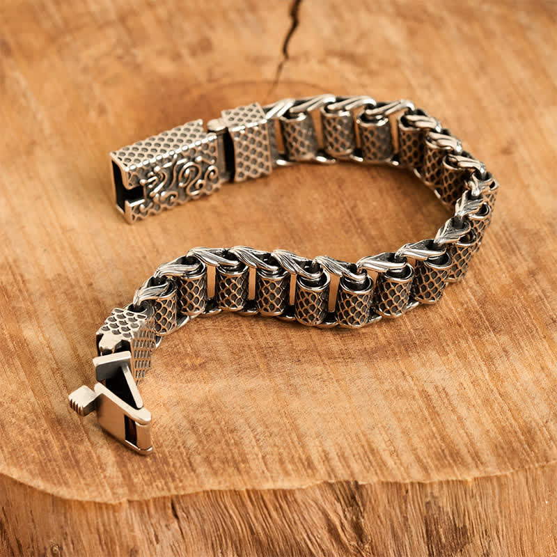 Buddha Stones Copper Dragon Chain Link Wealth Bracelet - image 3