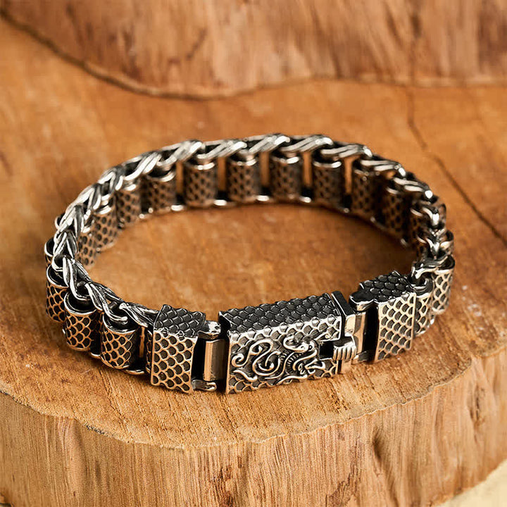 Buddha Stones Copper Dragon Chain Link Wealth Bracelet - 7.5–7.9 in (19–20 cm) - image 0