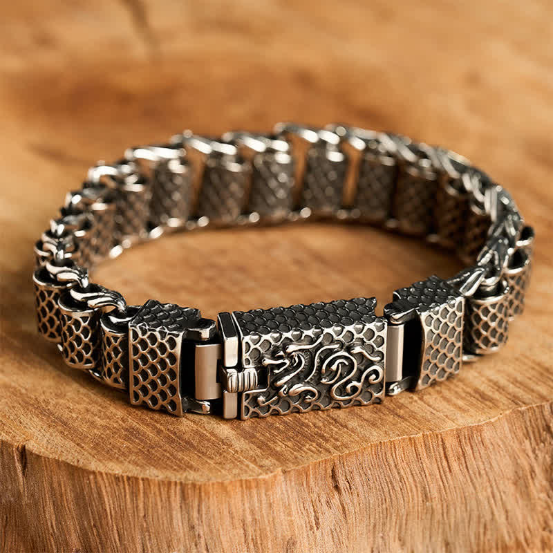 Buddha Stones Copper Dragon Chain Link Wealth Bracelet - image 2