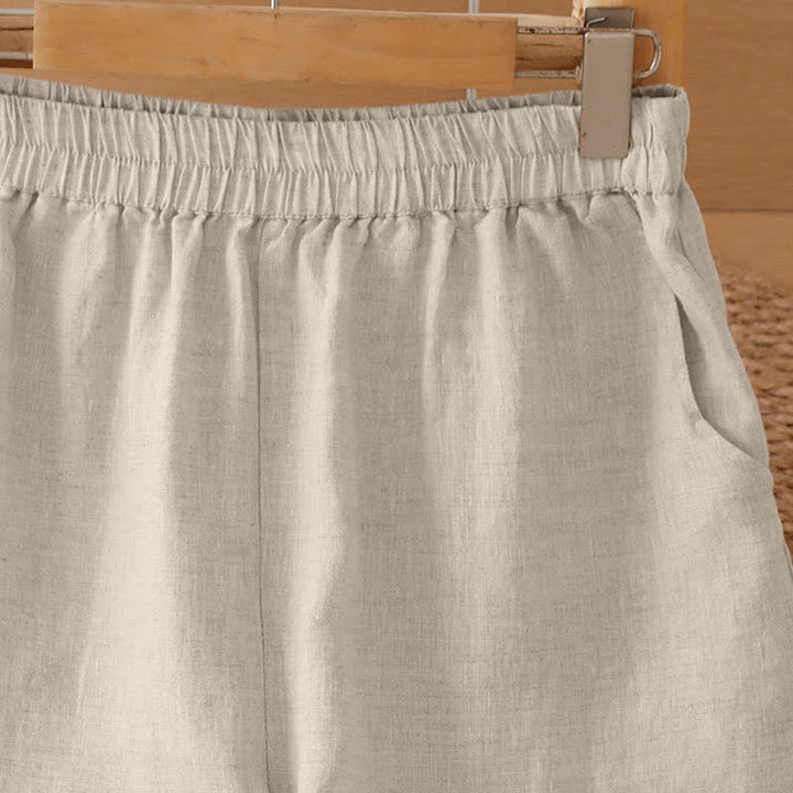 Buddha Stones Summer Casual Minimalist Geometric Hollow Hem Ankle Pants Women's Wide Leg Pants With Pockets - image 34