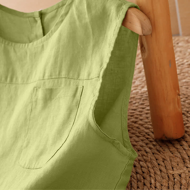 Buddha Stones Summer Casual Minimalist Geometric Hollow Hem Ankle Pants Women's Wide Leg Pants With Pockets - image 11