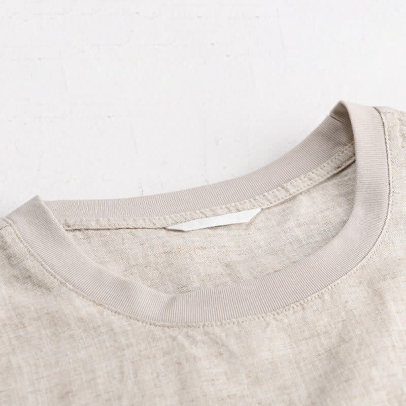 Buddha Stones Summer Casual Minimalist Solid Men's Short Sleeve T-Shirts With Patch Pocket - image 2