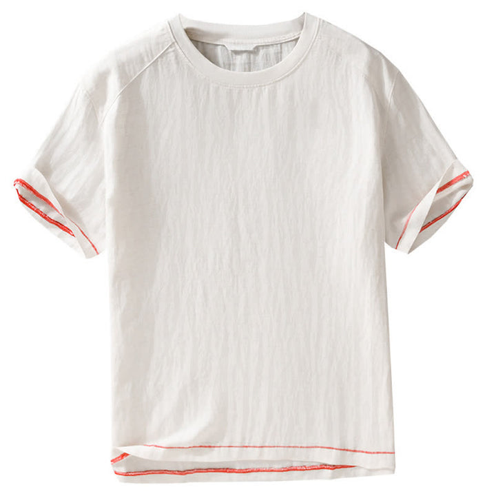 Buddha Stones Summer Casual Vintage Washed Solid Men's Short Sleeve T-Shirts - image 10