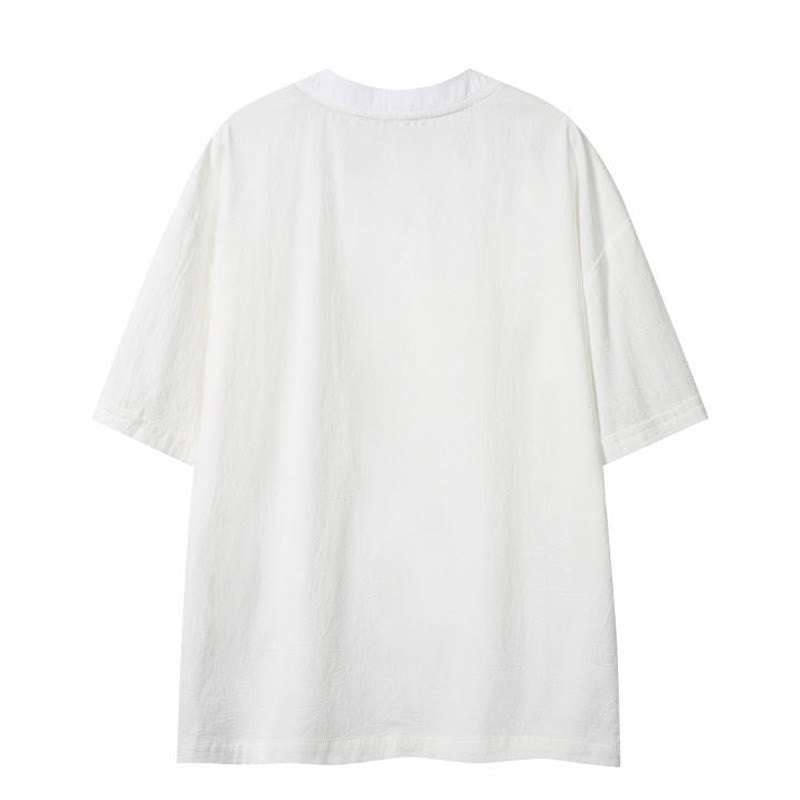 Buddha Stones Summer Casual Boho Drawstring Solid Men's Short Sleeve T-Shirts - image 15