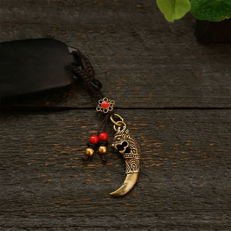 Buddha Stones Copper Pi Xiu Braided Five Emperor Coins Gourd Wealth Keychains - image 4