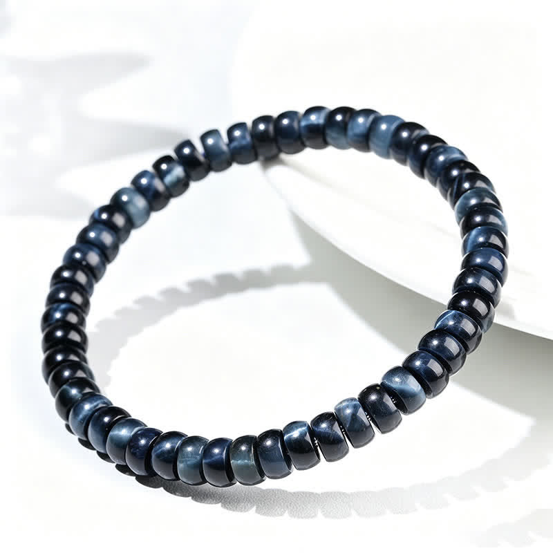 Buddha Stones Blue Tiger Eye Positive Beads Bracelet - image 3