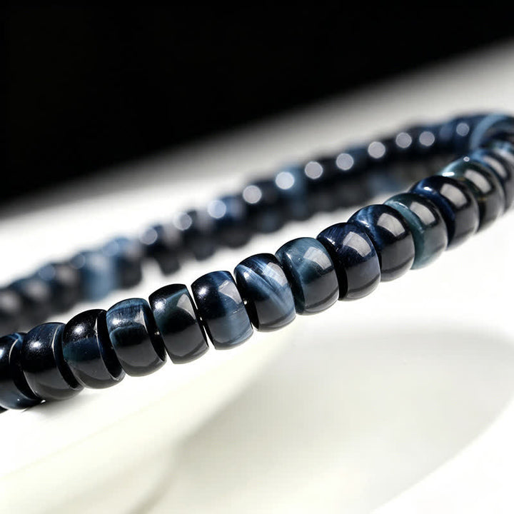Buddha Stones Blue Tiger Eye Positive Beads Bracelet - image 8