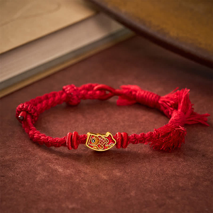 Buddha Stones Auspicious Red String Koi Fish Success Bracelet - Red String - image 13