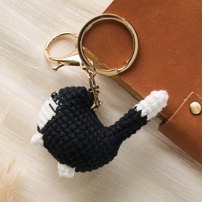 Buddha Stones Handmade Crochet Cute Cat Bag Charm Softness Keychains - image 10