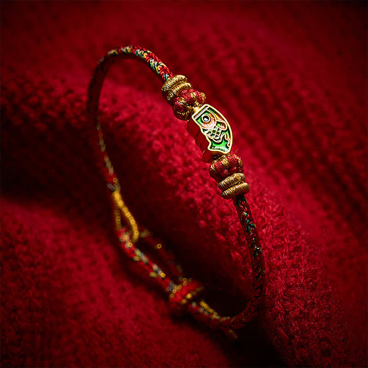 Buddha Stones Hand-Woven String Koi Fish Strength Rope Bracelet - image 13